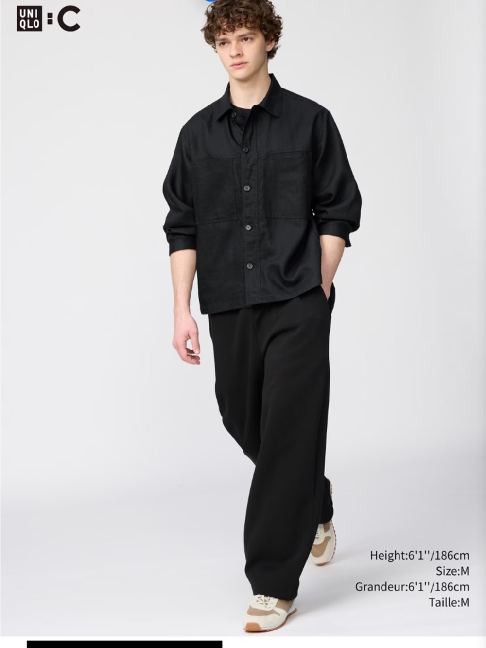 Uniqlo SWEAT WIDE PANTS in Black size S new without tags 🖤